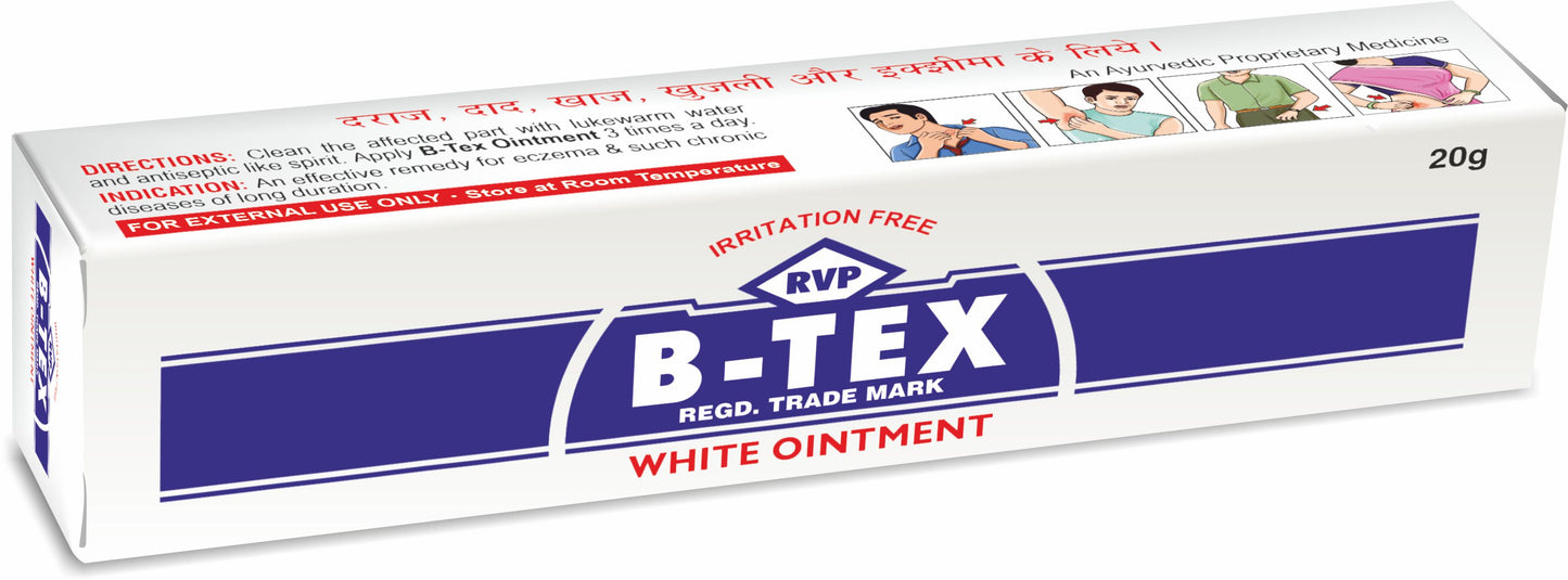 B Tex White Ointment Tube 20 gm